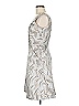 Hilton Hollis Chevron-herringbone Silver Gray Cocktail Dress Size 6 - photo 5