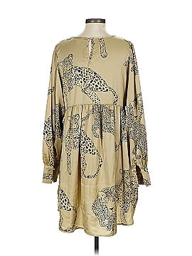 Kate Quinn Organics 100% Organic Cotton Print Tan Casual Dress Size 13 - 14