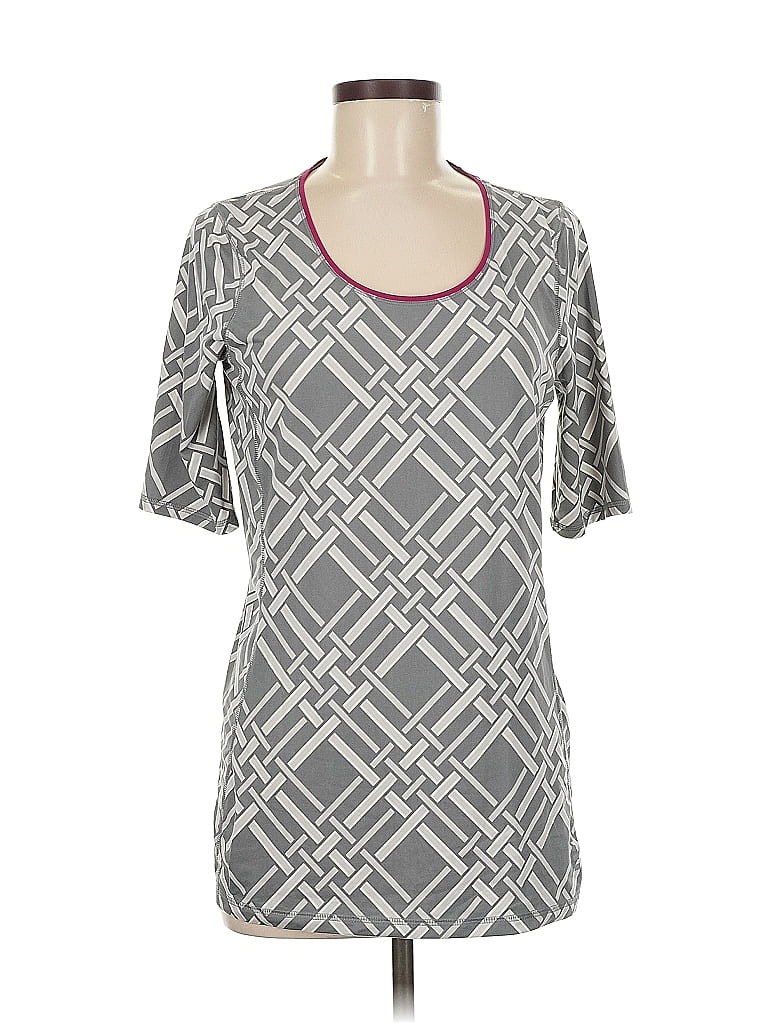 Pre-owned Lands' End Short Sleeve T-shirt In Gray