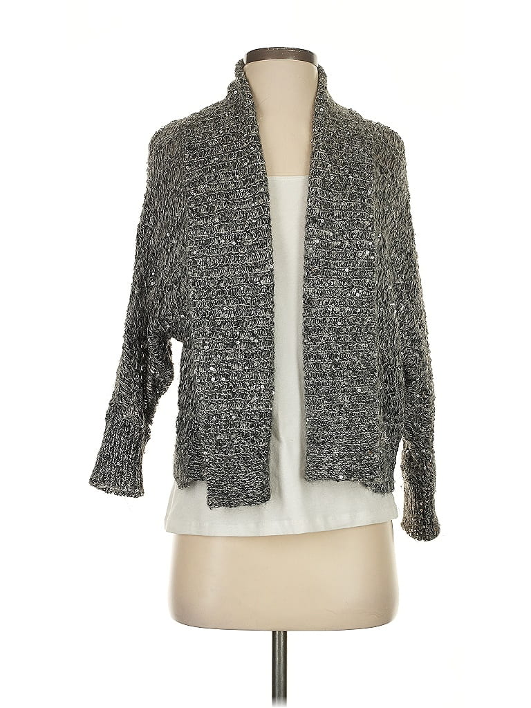 Pre-owned Express Cardigan Sweater In Gray