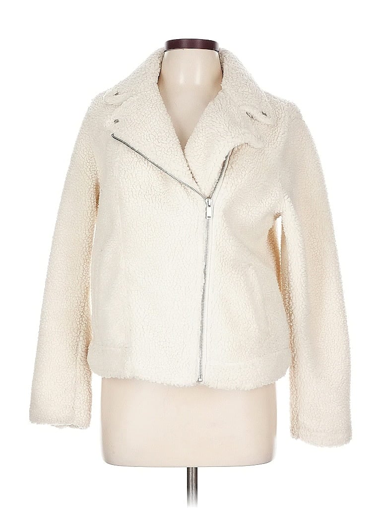 Pre-owned Old Navy Faux Fur Jacket In White