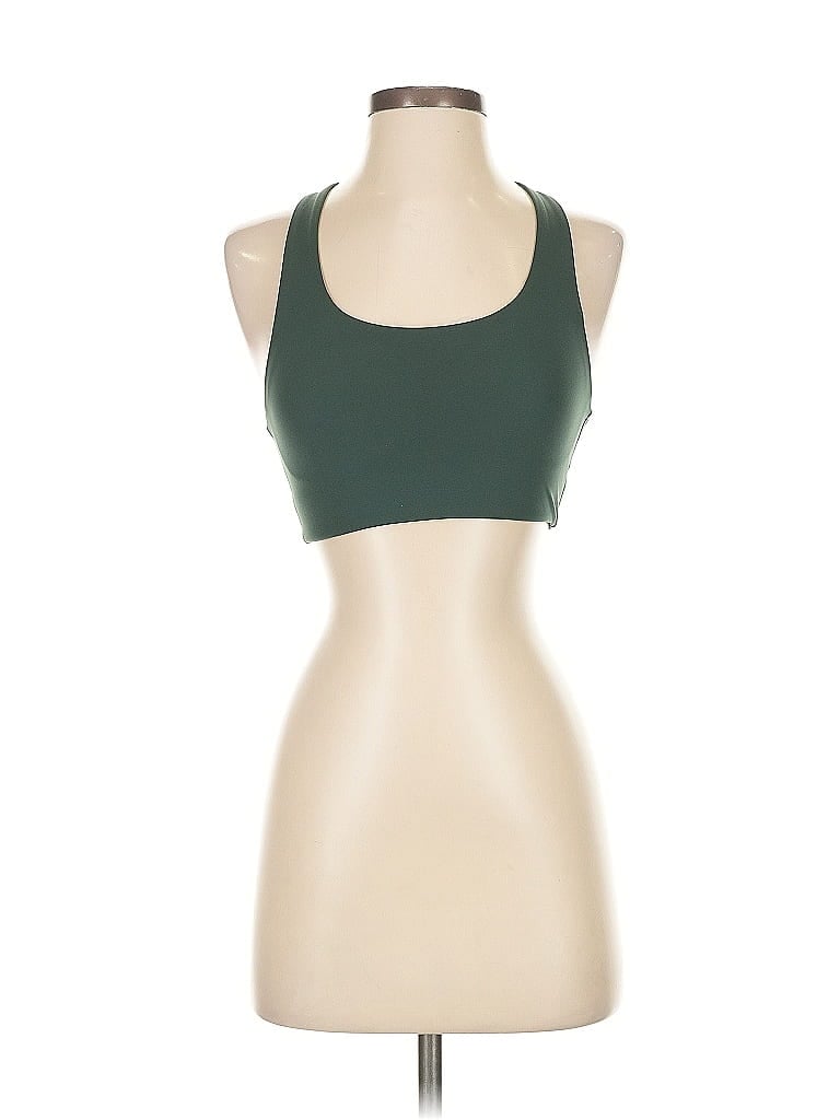 Pre-owned Girlfriend Collective Tank Top Green Halter Neckline Tops