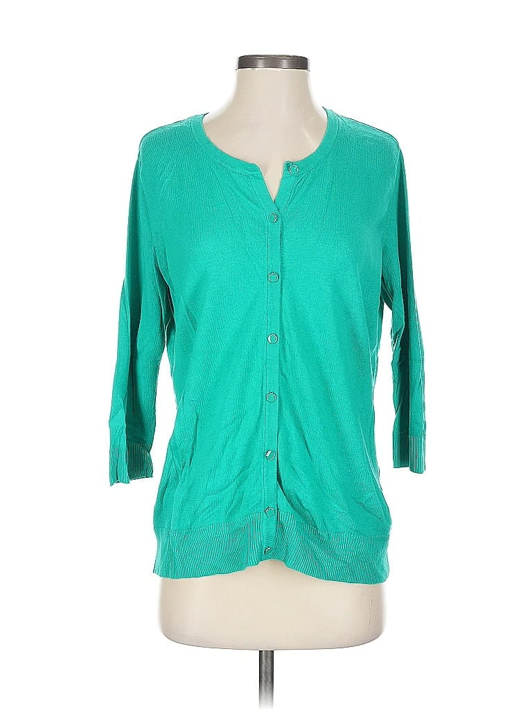Pre-owned 7th Avenue Design Studio New York & Company Cardigan Sweater In Green