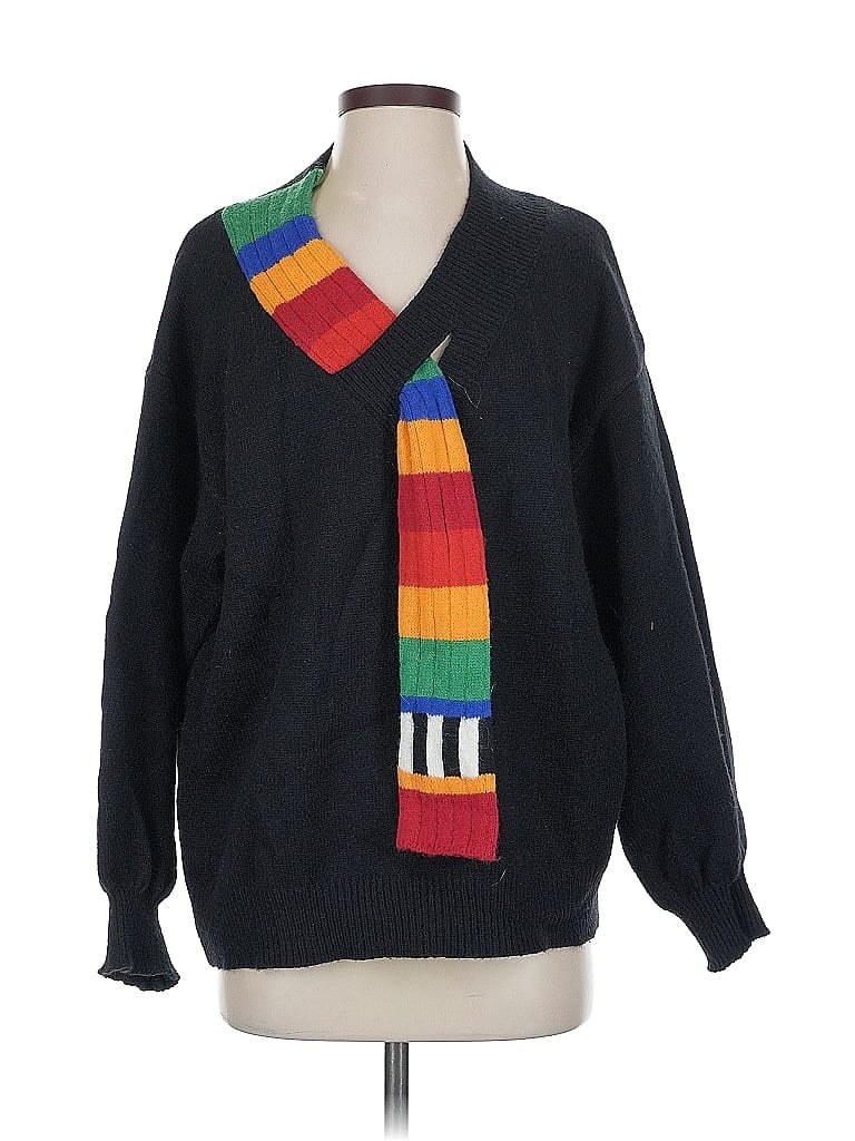 Pre-owned Assorted Brands Cardigan Sweater In Black