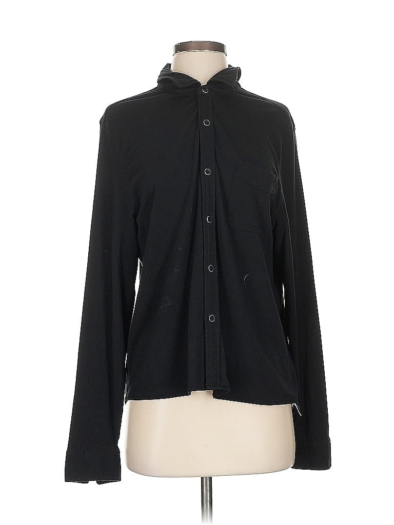 Pre-owned Paige Long Sleeve Blouse In Black