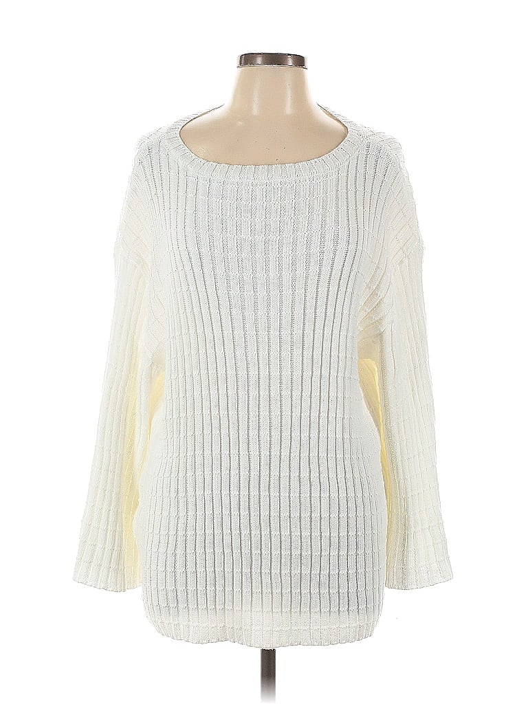 Pre-owned Unbranded Pullover Sweater In White