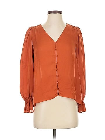 Joie Long Sleeve Silk Top (view 1)