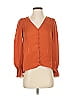 Joie 100% Silk Orange Long Sleeve Silk Top Size XXS - photo 1