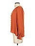 Joie 100% Silk Orange Long Sleeve Silk Top Size XXS - photo 5