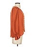 Joie 100% Silk Orange Long Sleeve Silk Top Size XXS - photo 4