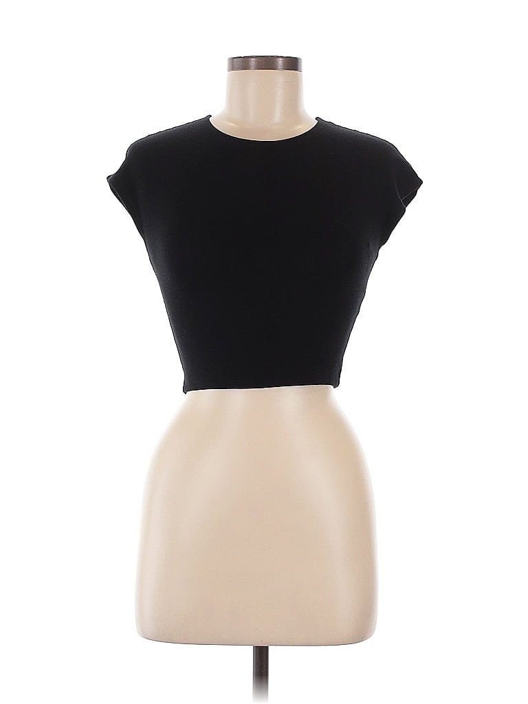 Click to view more detailed imagery on our partner's website Pre-owned Zara Short Sleeve Turtleneck In Black