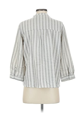 Just Female 3/4 Sleeve Button-Down Shirt (view 2)