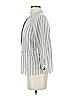 Just Female Stripes Gray 3/4 Sleeve Button-Down Shirt Size S - photo 5