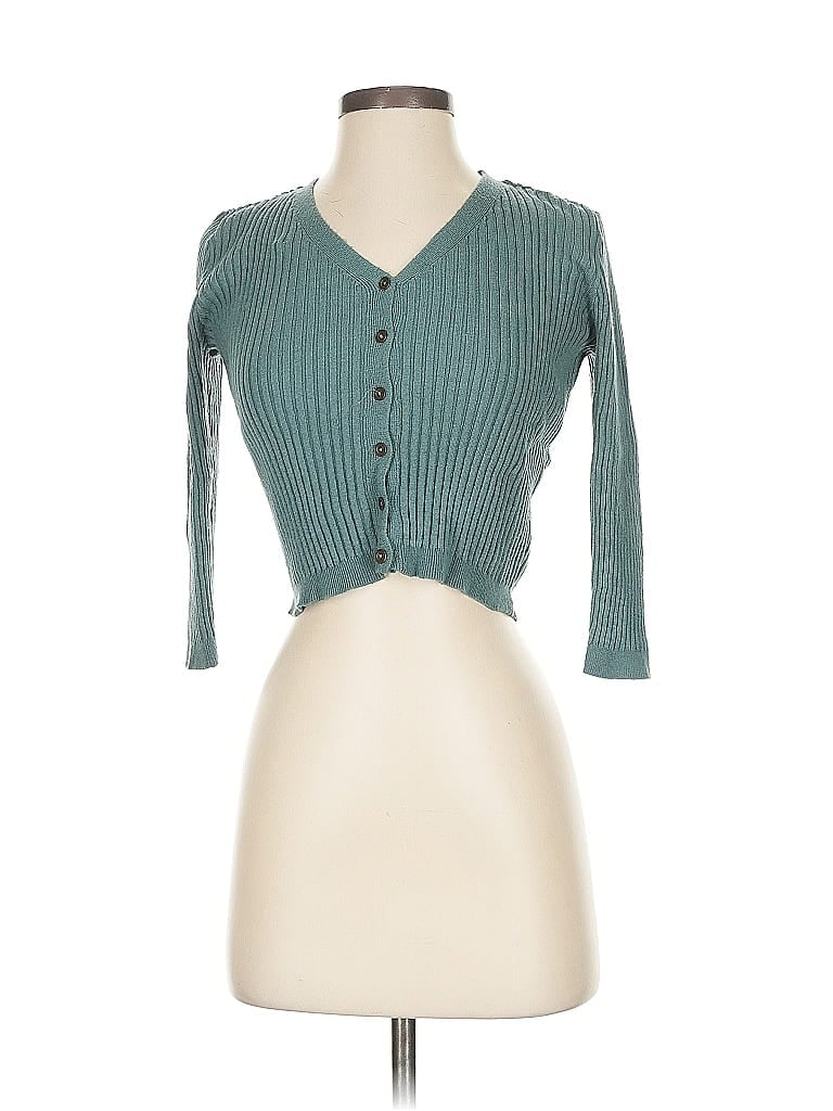 Pre-owned Assorted Brands Cardigan Sweater In Blue