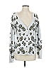 CAbi Animal Print Silver Cardigan Size S - photo 1