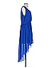 Studio Y 100% Polyester Solid Blue Casual Dress Size L - photo 3