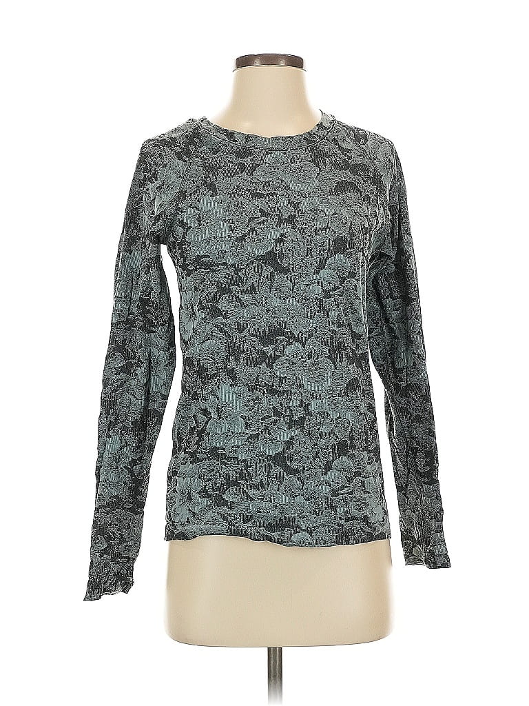 Pre-owned Athleta Long Sleeve T-shirt In Gray