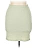 LUCCA 100% Polyester Solid Ivory Green Casual Skirt Size L - photo 1