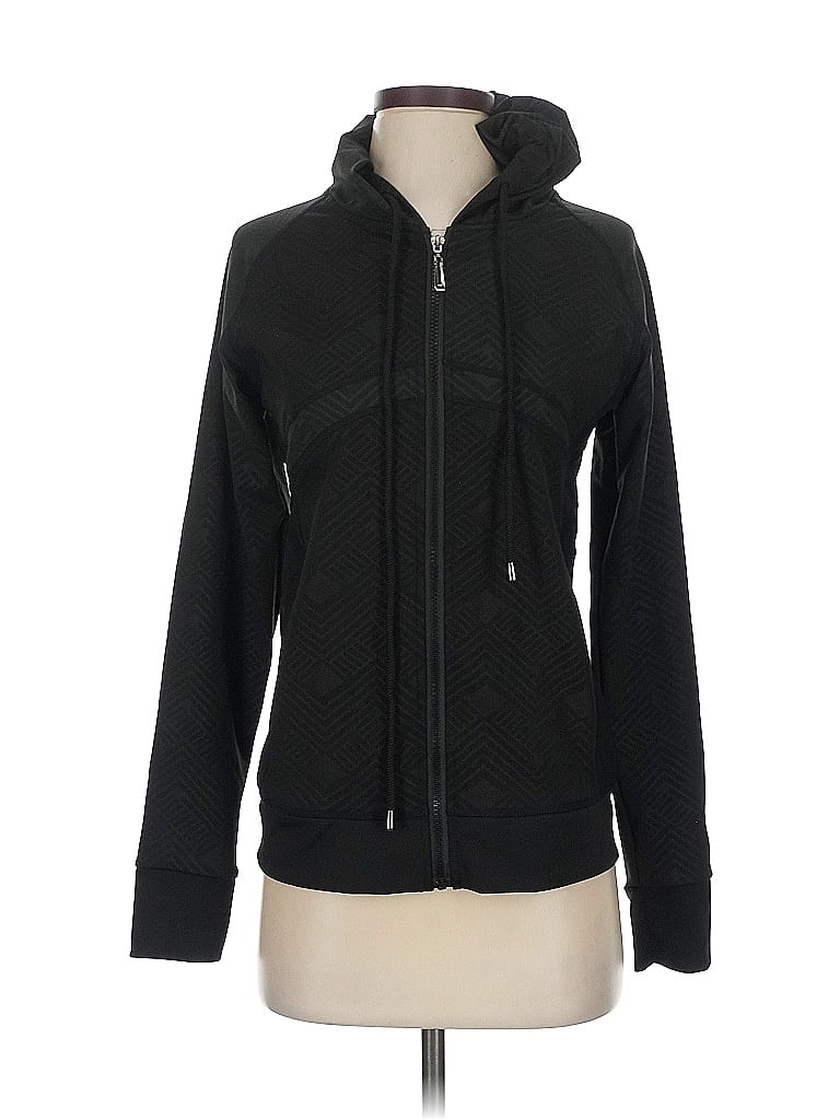 Pre-owned Assorted Brands Zip Up Hoodie In Black