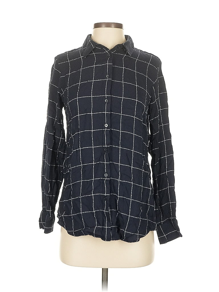 Pre-owned Banana Republic Long Sleeve Button Down Shirt In Black