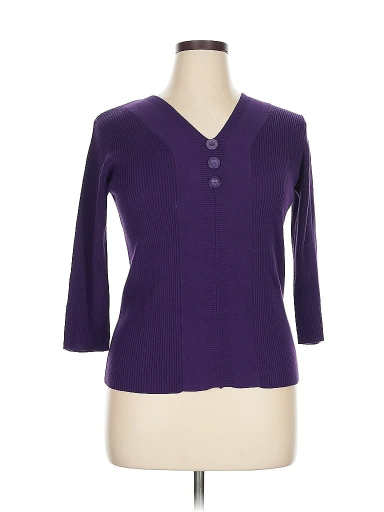 Pre-owned Dressbarn Pullover Sweater In Purple