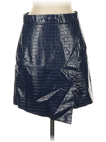 Porridge Faux Leather Skirt (view 1)
