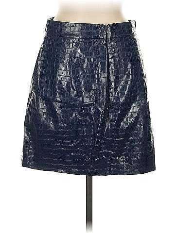 Porridge Faux Leather Skirt (view 2)