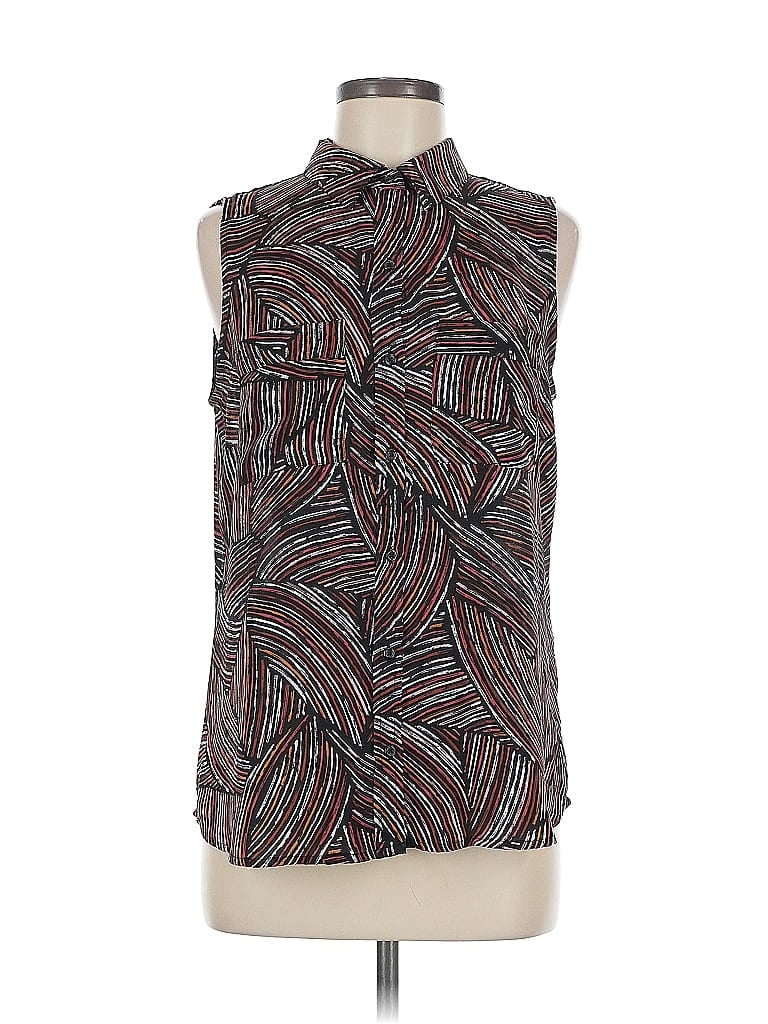 Pre-owned Apt. 9 Sleeveless Blouse In Brown