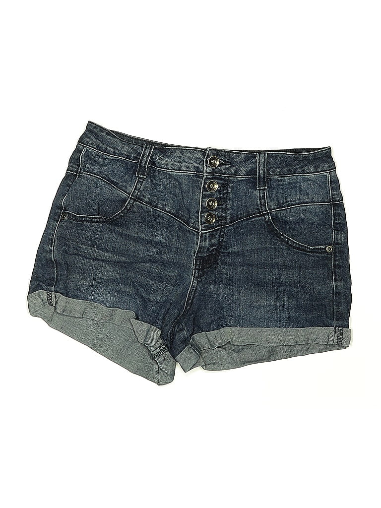 Pre-owned Black Heart Denim Shorts In Blue