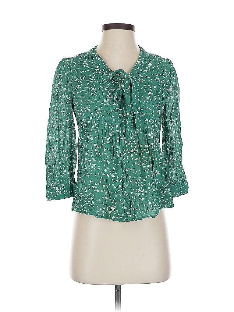 Click to view more detailed imagery on our partner's website Pre-owned Boden 3/4 Sleeve Blouse In Green