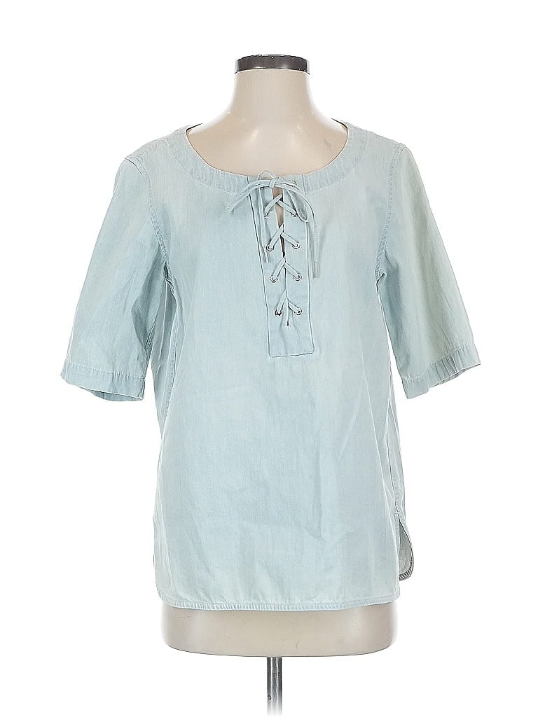 Pre-owned Rag & Bone Short Sleeve Blouse In Blue