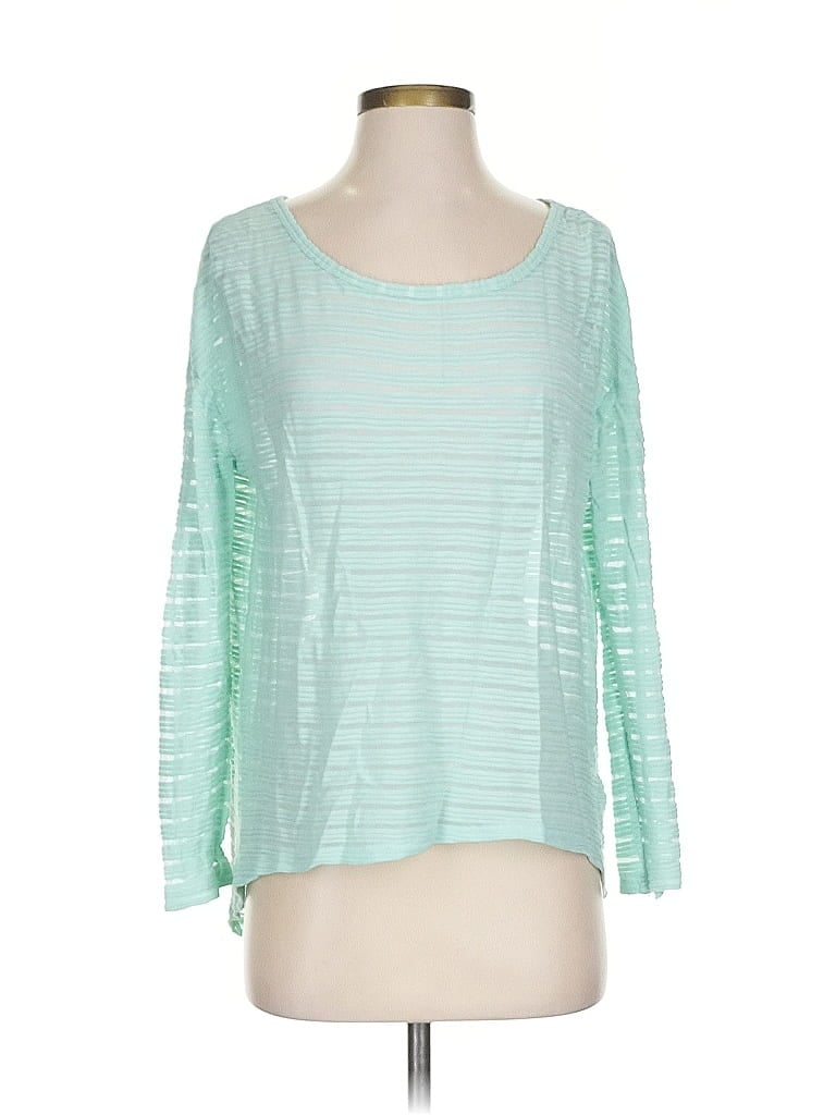 Pre-owned Guess 3/4 Sleeve T-shirt In Blue