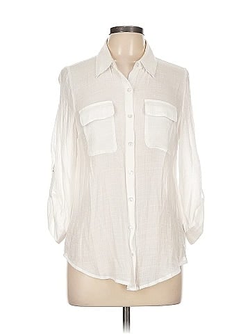 B.wear 3/4 Sleeve Button-Down Shirt (view 1)