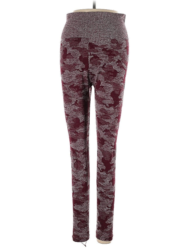 Pre-owned Unbranded Active Pants In Burgundy