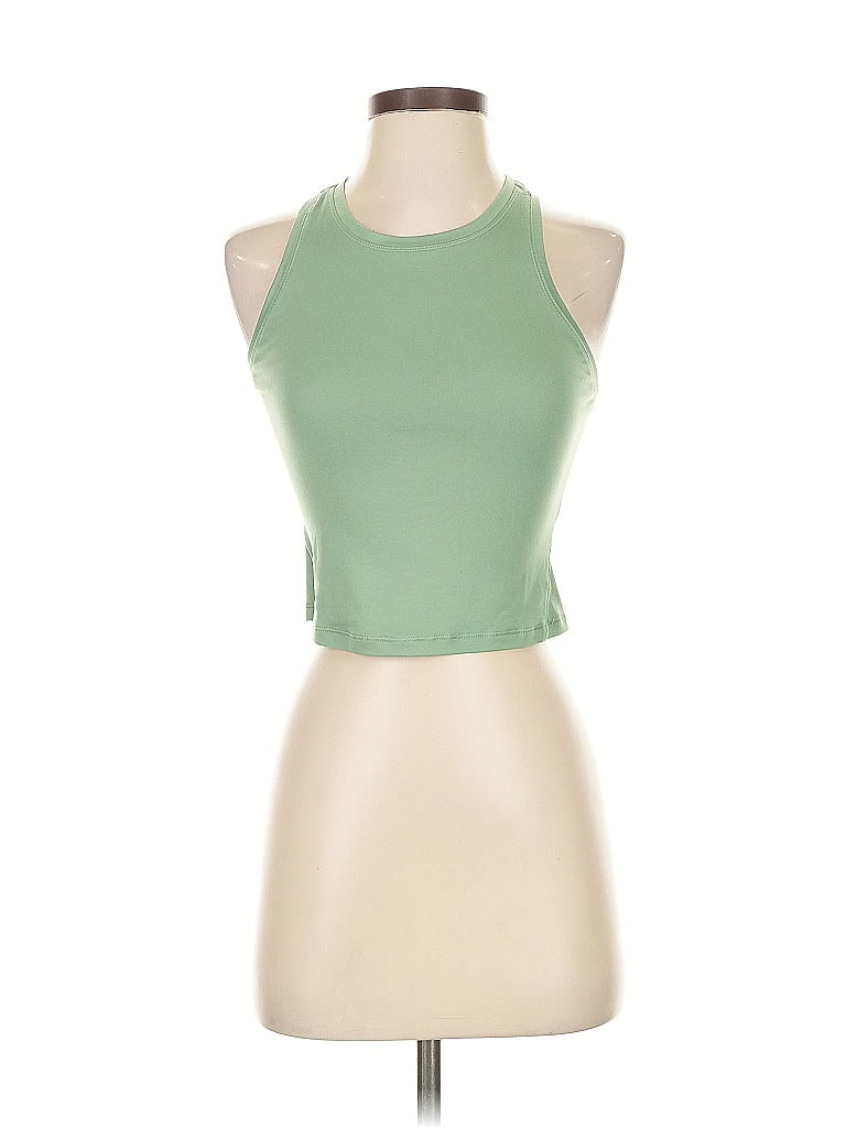 Pre-owned Yogalicious Sleeveless Top Green Halter Neckline Tops