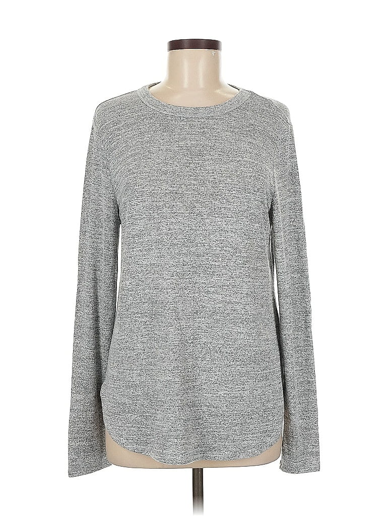 Pre-owned Banana Republic Long Sleeve T-shirt In Gray