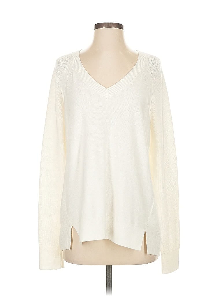 Pre-owned Lucky Brand Pullover Sweater In White