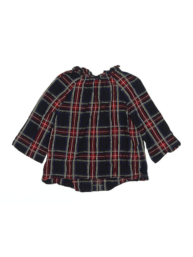 Pre-owned Crewcuts Kids' 3/4 Sleeve Blouse In Black