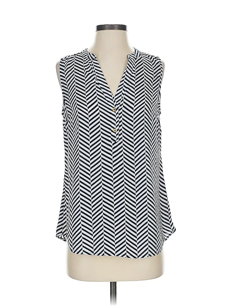 Pre-owned Banana Republic Sleeveless Blouse In Silver