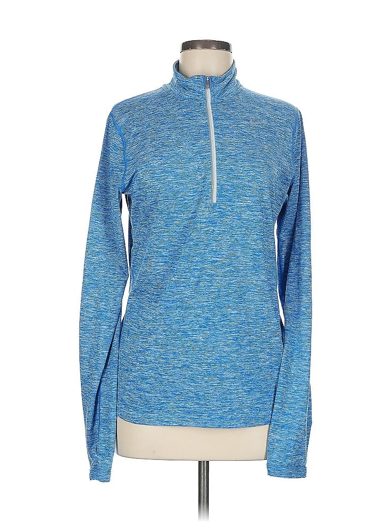 Click to view more detailed imagery on our partner's website Pre-owned Nike Long Sleeve Top Blue Turtleneck Tops