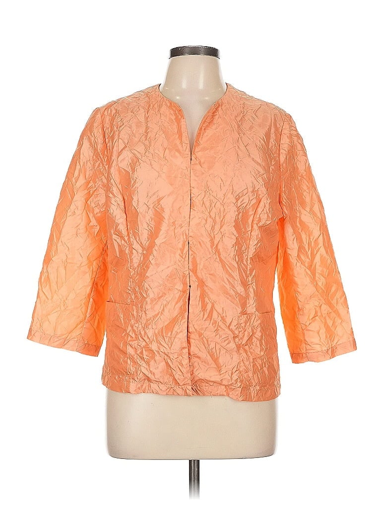 Pre-owned Chico's 3/4 Sleeve Blouse In Orange