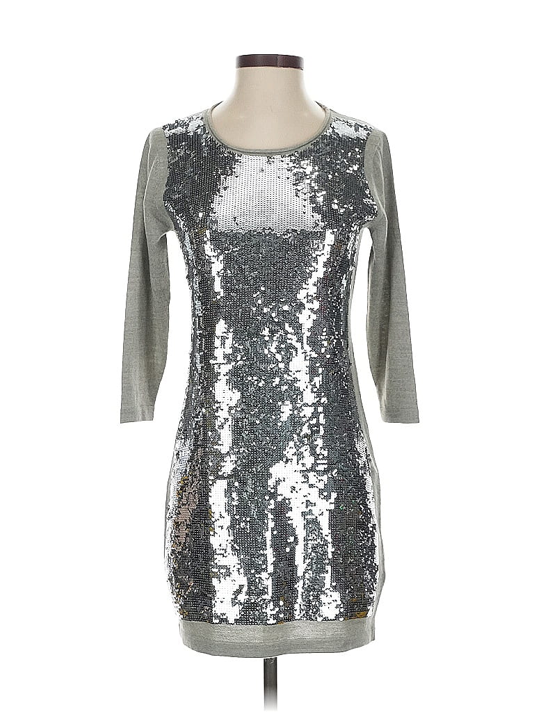 Pre-owned Markus Lupfer Cocktail Dress In Silver