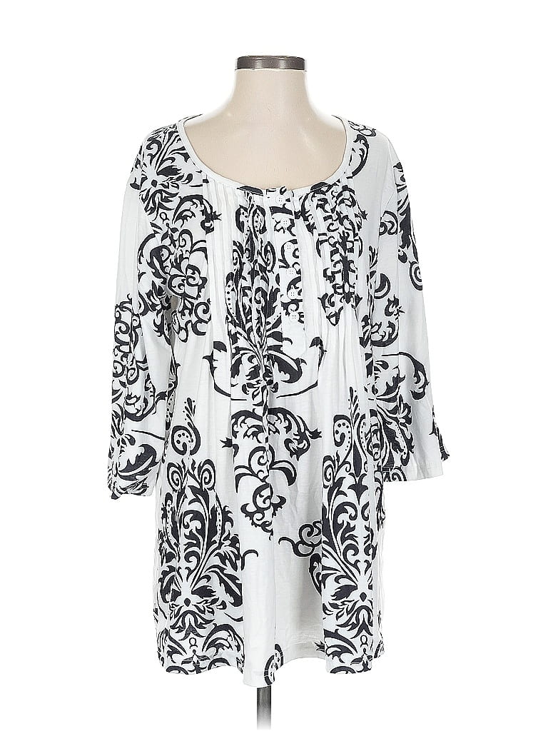 Pre-owned St. Jubileens 3/4 Sleeve Blouse In White