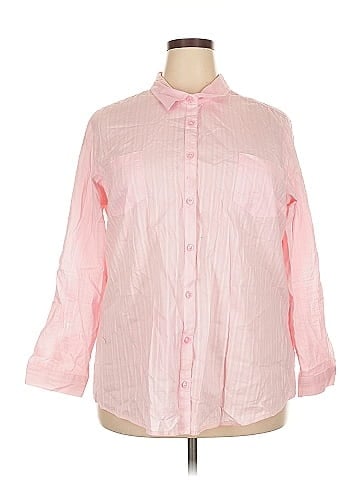 White Stag 3/4 Sleeve Button-Down Shirt (view 1)