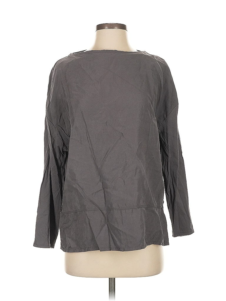 Click to view more detailed imagery on our partner's website Pre-owned Zara Long Sleeve Blouse In Gray