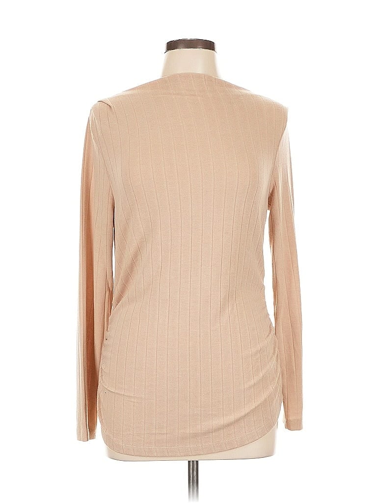 Pre-owned Chenault Long Sleeve Top Tan Turtleneck Tops In Brown