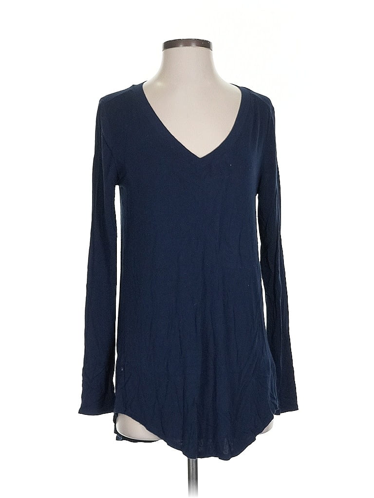 Pre-owned Zenana Long Sleeve T-shirt In Blue