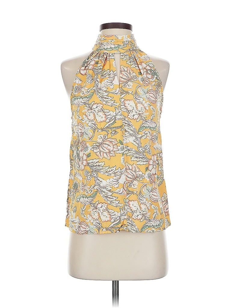 Pre-owned Rachel Rachel Roy Sleeveless Blouse In Yellow