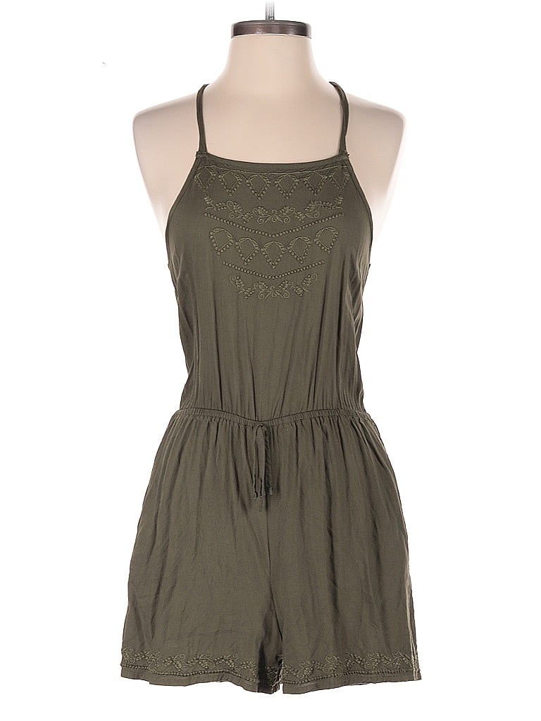 Pre-owned Hollister Romper In Green