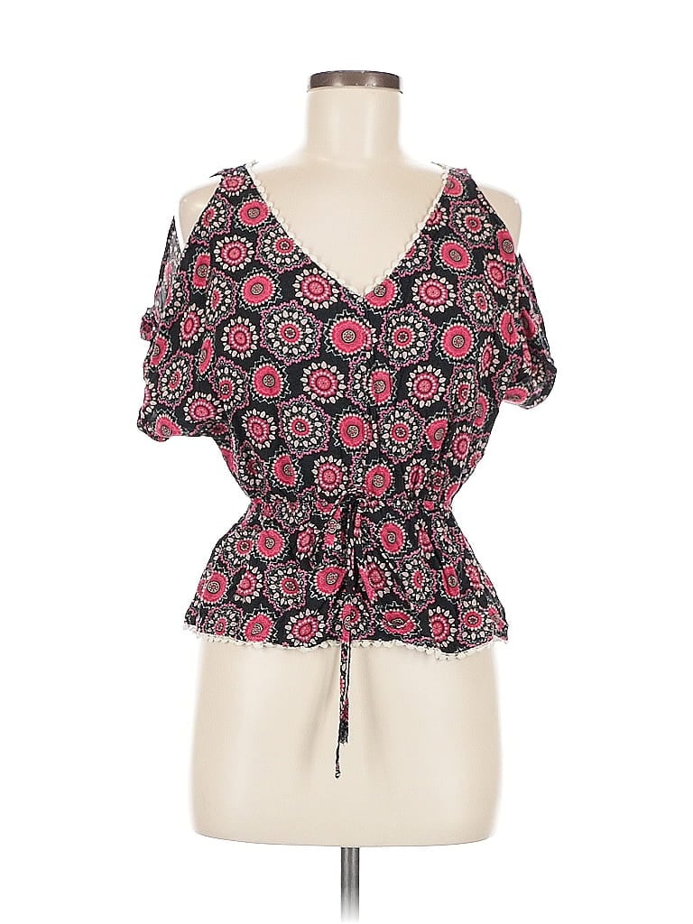 Pre-owned Miss Chievous Short Sleeve Blouse In Pink